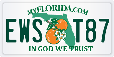 FL license plate EWST87