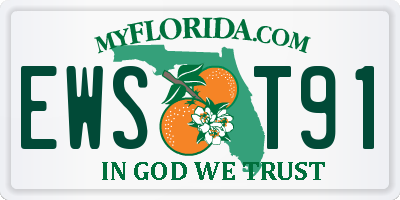 FL license plate EWST91