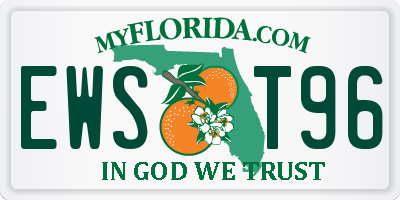FL license plate EWST96