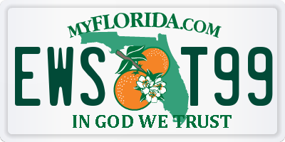 FL license plate EWST99