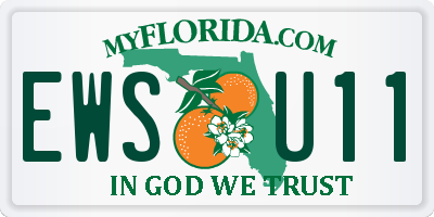 FL license plate EWSU11