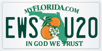 FL license plate EWSU20