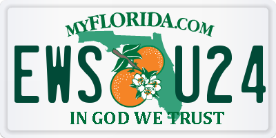 FL license plate EWSU24