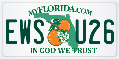 FL license plate EWSU26