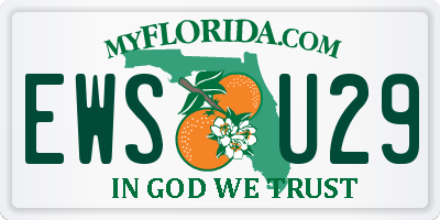 FL license plate EWSU29