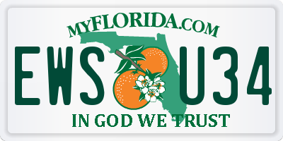 FL license plate EWSU34