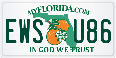 FL license plate EWSU86
