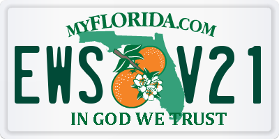 FL license plate EWSV21