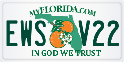 FL license plate EWSV22