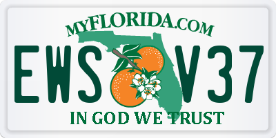 FL license plate EWSV37