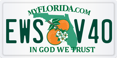 FL license plate EWSV40