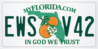 FL license plate EWSV42