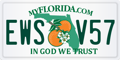 FL license plate EWSV57