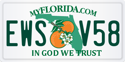 FL license plate EWSV58
