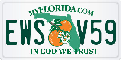 FL license plate EWSV59