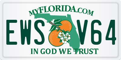FL license plate EWSV64