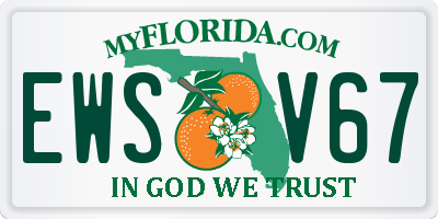 FL license plate EWSV67
