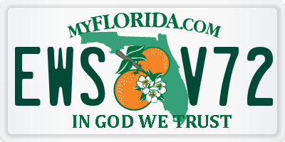 FL license plate EWSV72