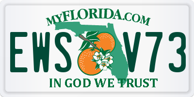 FL license plate EWSV73