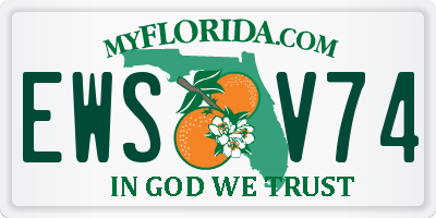 FL license plate EWSV74