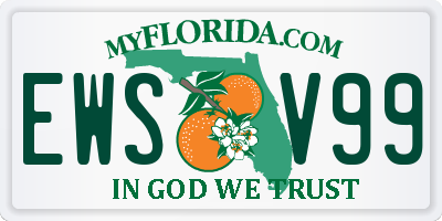 FL license plate EWSV99