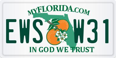 FL license plate EWSW31