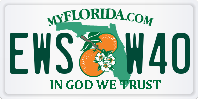 FL license plate EWSW40