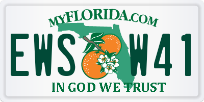 FL license plate EWSW41