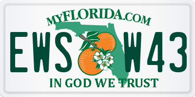 FL license plate EWSW43