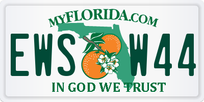 FL license plate EWSW44