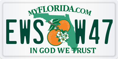 FL license plate EWSW47