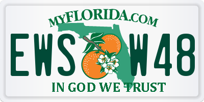 FL license plate EWSW48