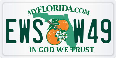 FL license plate EWSW49
