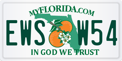 FL license plate EWSW54