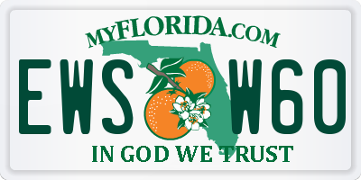 FL license plate EWSW60
