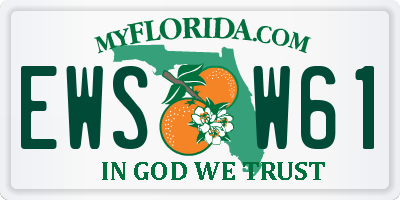 FL license plate EWSW61