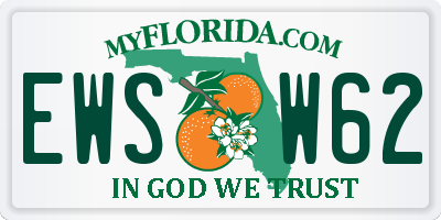 FL license plate EWSW62