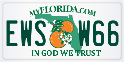 FL license plate EWSW66