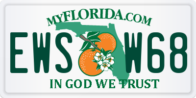FL license plate EWSW68