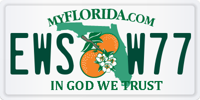FL license plate EWSW77