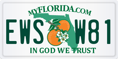 FL license plate EWSW81