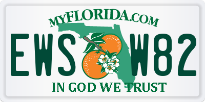 FL license plate EWSW82