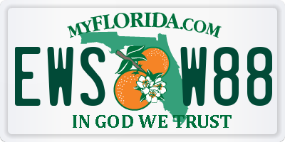 FL license plate EWSW88