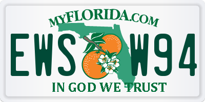 FL license plate EWSW94