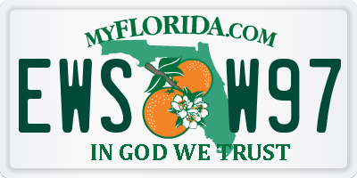 FL license plate EWSW97