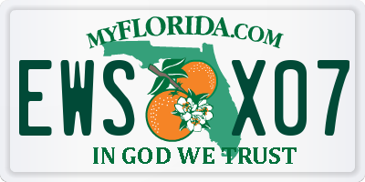FL license plate EWSX07