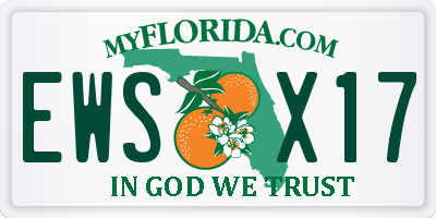 FL license plate EWSX17