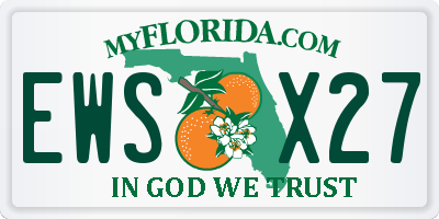FL license plate EWSX27