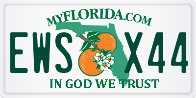 FL license plate EWSX44