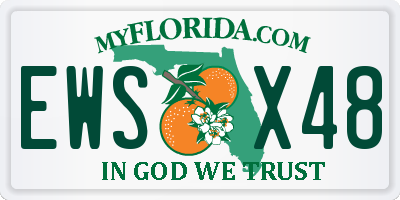 FL license plate EWSX48